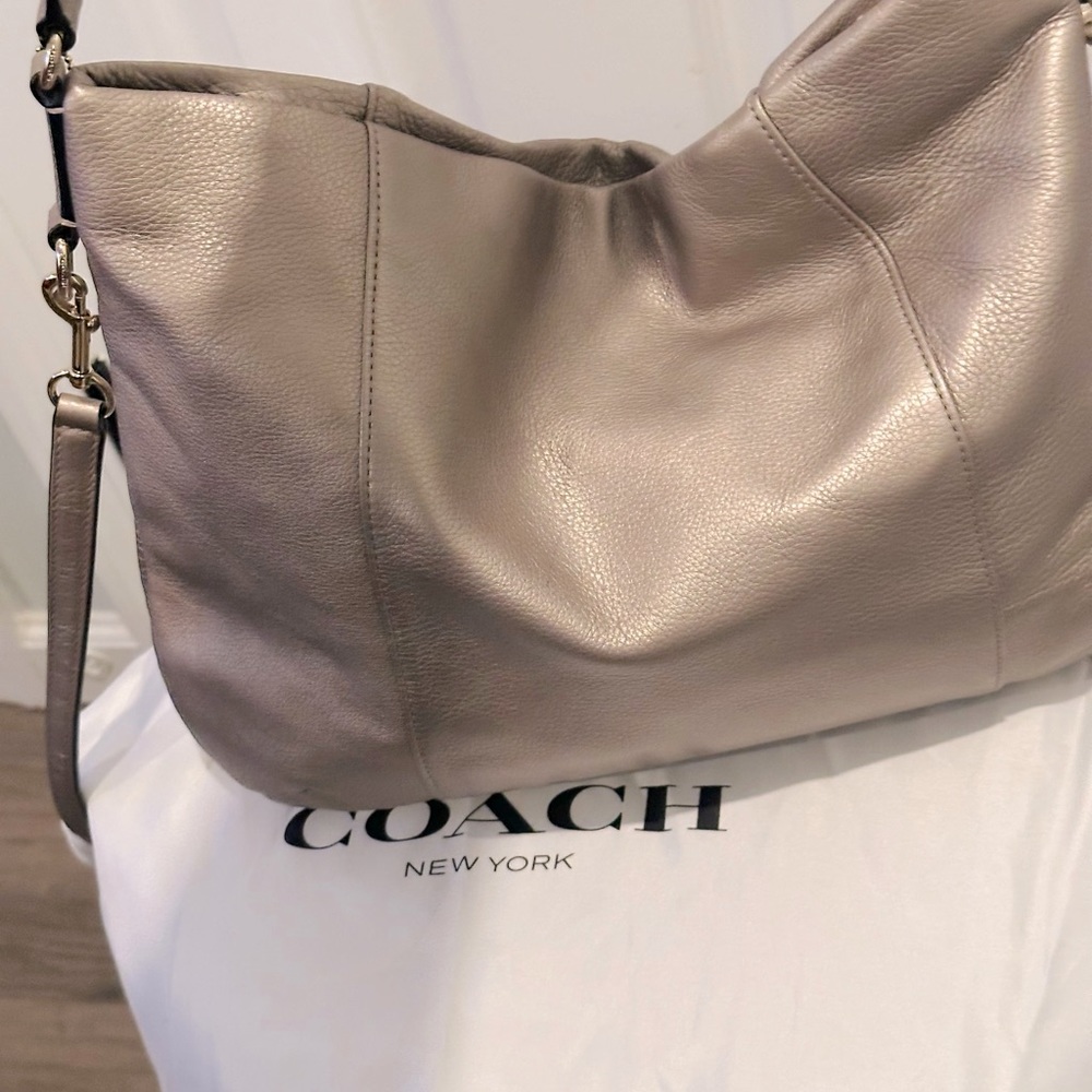COACH Isabella Shoulder/Crossbody Bag,Pebble Leather,Light Metallic Champagne - Picture 13 of 15